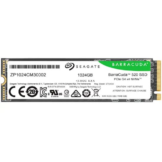 SSD 1TB SEAGATE Barracuda 520, ZP1024CM3A002, M.2 2280-S2 PCIe 4.0 NVMe, 5000/3200 MB/s