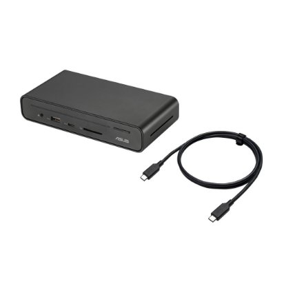 Docking station ASUS DC301, USB-C na 3xUSB-A, 2xUSB-C, 2xDP, HDMI, LAN, SD, audio, crni