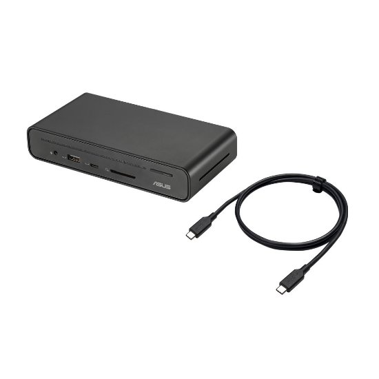 Docking station ASUS DC301, USB-C na 3xUSB-A, 2xUSB-C, 2xDP, HDMI, LAN, SD, audio, crni