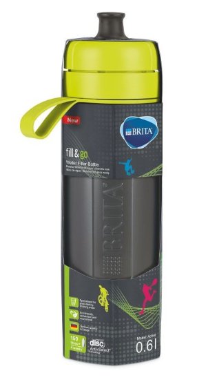 Boca za vodu BRITA Fill&Go Active, 0,6 l, s jednim filterom, žuto-zelena