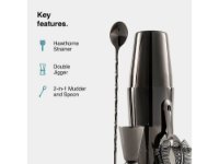 Set za koktele VONSHEF Boston, 4 djelni, 800 ml, crna