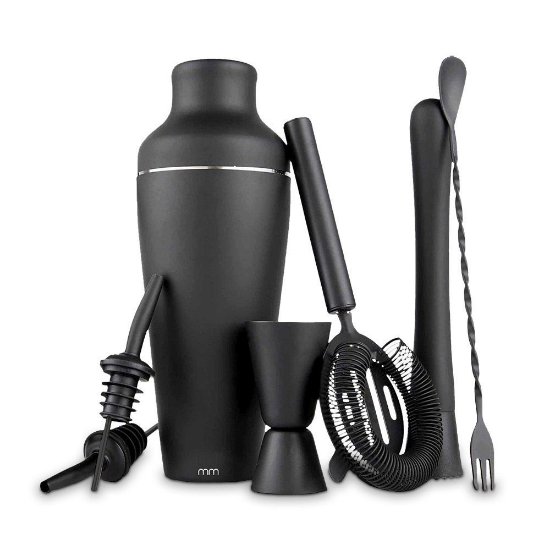 Set za koktele MIKAMAX Cocktail Shaker Set, 700ml, mat crni