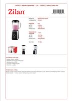 Blender ZILAN ZLN3925, 1000 W, staklena posuda 1,5 l, inox