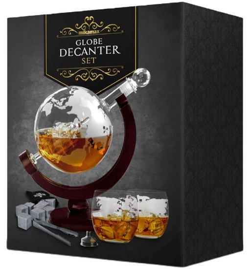 Set za whiskey MIKAMAX Globe Decanter Set