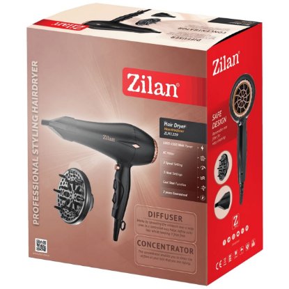 Sušilo za kosu ZILAN ZLN1239, 2200 W, difuzor, crno Sušilo za kosu ZILAN ZLN1239, 2200 W, difuzor, crno