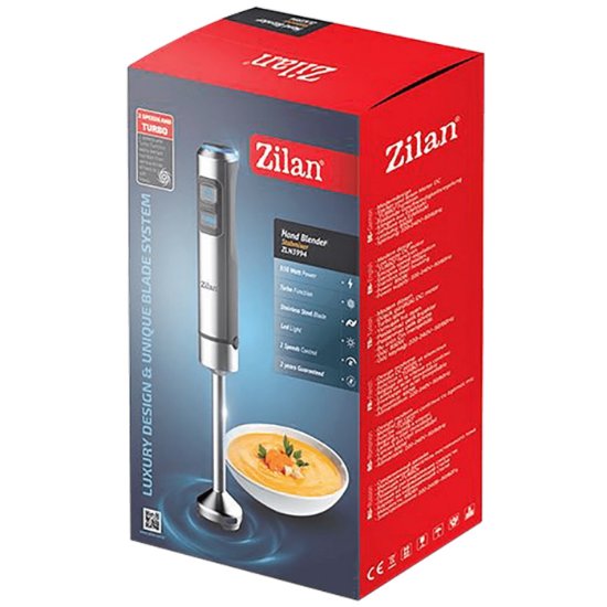 Štapni mikser ZILAN ZLN3994, 850 W, 2 brzine + turbo, inox