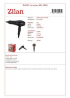Sušilo za kosu ZILAN ZLN1239, 2200 W, difuzor, crno