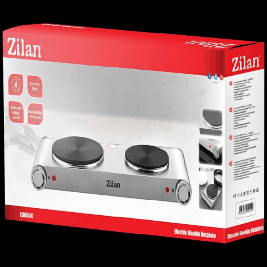 Električno kuhalo ZILAN ZLN0542, 2250W, dvostruko, inox