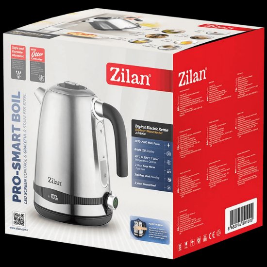 Kuhalo za vodu ZILAN ZLN1000, 2200 W, 1,7 l, inox