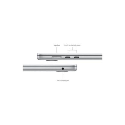 Laptop APPLE MacBook Air 15.3" MXD23ZE/A / 8-Core M3, 16GB, 512GB SSD, Apple 10-Core GPU, 15.3" 2880x1864 IPS, macOS, srebrni