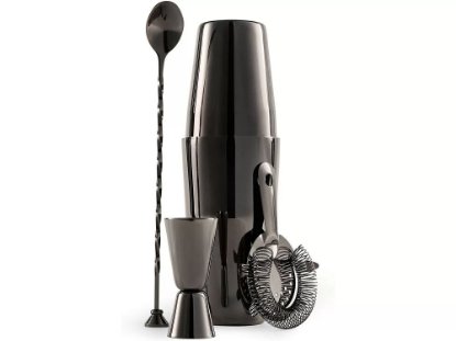 Set za koktele VONSHEF Boston, 4 djelni, 800 ml, crna Set za koktele VONSHEF Boston, 4 djelni, 800 ml, crna