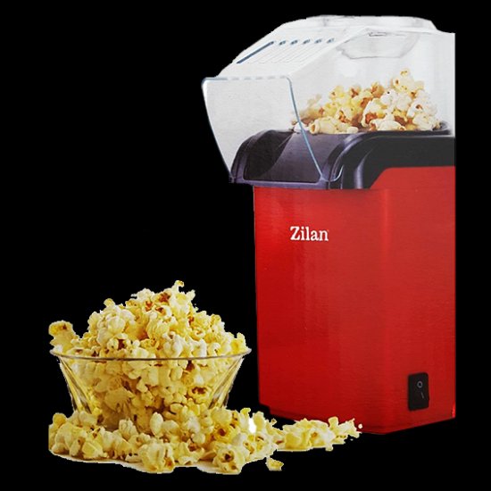 Aparat za kokice ZILAN ZLN8044/RD, 1200 W, crveni