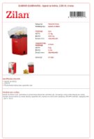 Aparat za kokice ZILAN ZLN8044/RD, 1200 W, crveni