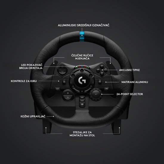 Volan LOGITECH G923 SE Racing Wheel, PC/PS4/PS5, USB, Mjenjač LOGITECH Driving Force Shifter