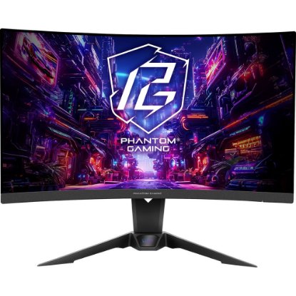 Gaming monitor 27" ASROCK PG27QRT2A, QHD, VA, 180Hz, 1ms, 300cd/m2, FreeSync, zakrivljeni, zvučnici, crni