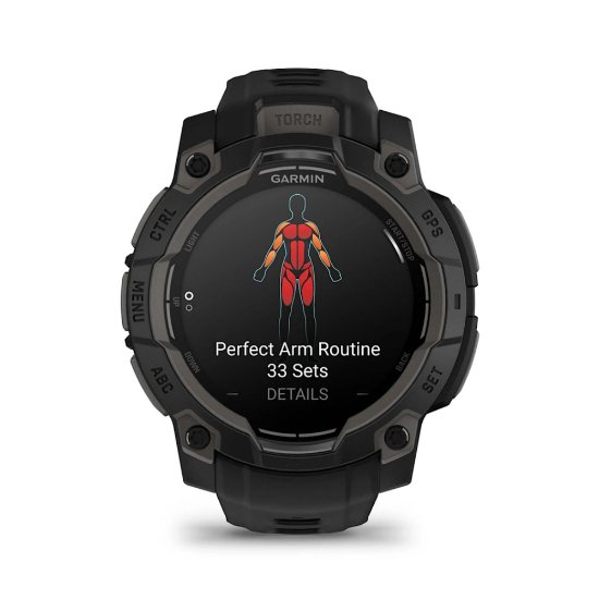 Pametni sat GARMIN Instinct 3 Amoled 45mm, GPS, HR, pametne obavijesti, crni