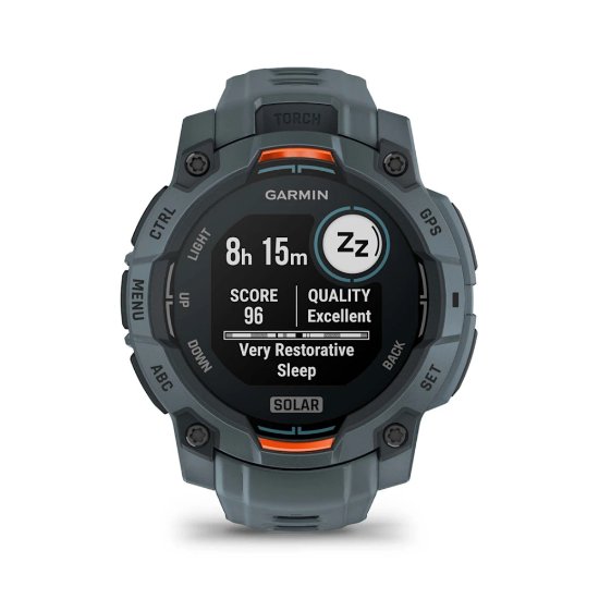 Pametni sat GARMIN Instinct 3 Solar 45mm, GPS, HR, pametne obavijesti, sivi