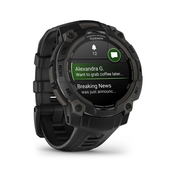 Pametni sat GARMIN Instinct 3 Amoled 45mm, GPS, HR, pametne obavijesti, crni