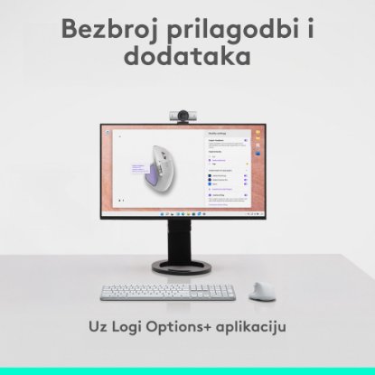 Miš LOGITECH MX Master 4, za Mac, optički, bežični, BT, bijeli