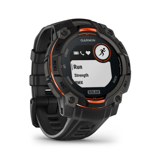 Pametni sat GARMIN Instinct 3 Solar 45mm, GPS, HR, pametne obavijesti, crni