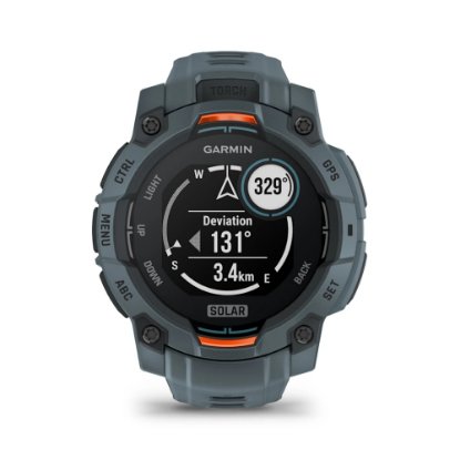 Pametni sat GARMIN Instinct 3 Solar 45mm, GPS, HR, pametne obavijesti, sivi