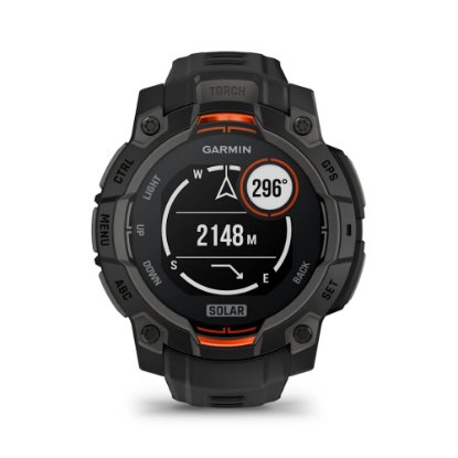 Pametni sat GARMIN Instinct 3 Solar 45mm, GPS, HR, pametne obavijesti, crni