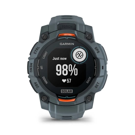 Pametni sat GARMIN Instinct 3 Solar 45mm, GPS, HR, pametne obavijesti, sivi