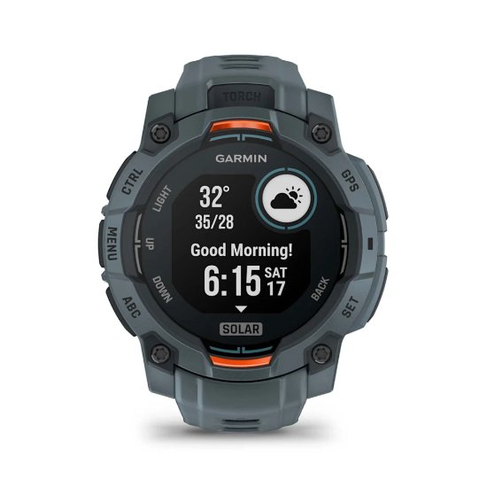 Pametni sat GARMIN Instinct 3 Solar 45mm, GPS, HR, pametne obavijesti, sivi