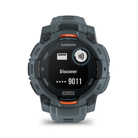 Pametni sat GARMIN Instinct 3 Solar 45mm, GPS, HR, pametne obavijesti, sivi