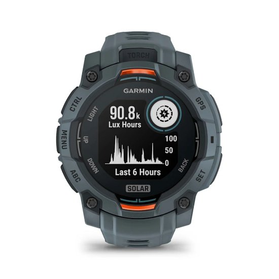 Pametni sat GARMIN Instinct 3 Solar 45mm, GPS, HR, pametne obavijesti, sivi