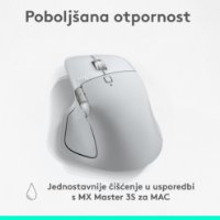 Miš LOGITECH MX Master 4, za Mac, optički, bežični, BT, bijeli