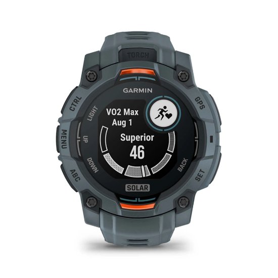 Pametni sat GARMIN Instinct 3 Solar 45mm, GPS, HR, pametne obavijesti, sivi