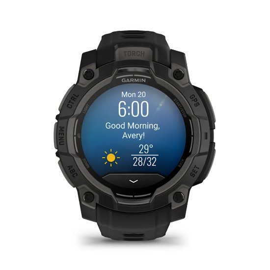 Pametni sat GARMIN Instinct 3 Amoled 45mm, GPS, HR, pametne obavijesti, crni