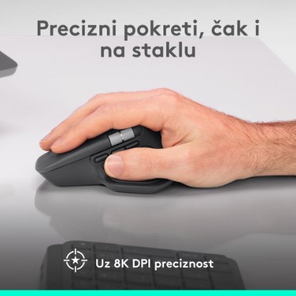 Miš LOGITECH MX Master 4, optički, bežični, BT, bijeli
