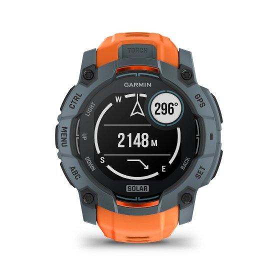 Pametni sat GARMIN Instinct 3 Solar 50mm, GPS, HR, pametne obavijesti, narančasti