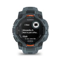 Pametni sat GARMIN Instinct 3 Solar 45mm, GPS, HR, pametne obavijesti, sivi
