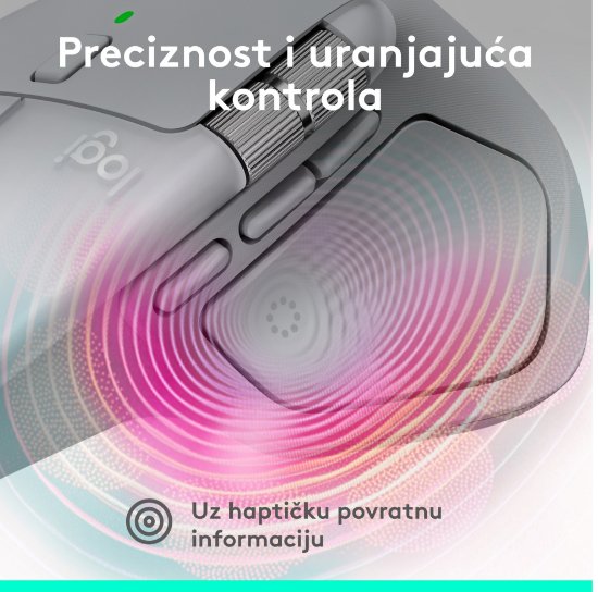 Miš LOGITECH MX Master 4, za Mac, optički, bežični, BT, bijeli