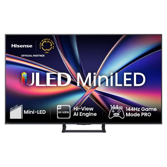 Mini-LED TV 55" HISENSE 55E8Q, Smart TV, 4K UHD, DVB-T2/C/S2, USB, Wi-Fi, BT, crni - energetski razred E