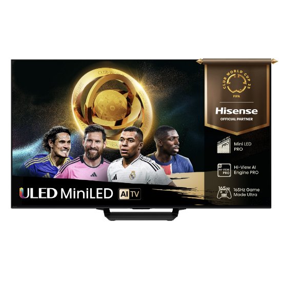 Mini-LED TV 85" HISENSE 85U7Q PRO, Smart TV, 4K UHD, DVB-T2/C/S2, USB, Wi-Fi, BT, crni - energetski razred C