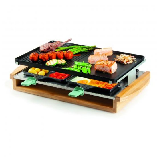 Roštilj električni/Raclette DOMO DO9246G, 1200 W, bambus
