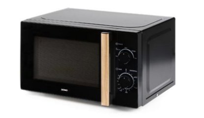 Mikrovalna pećnica DOMO DO2820, 700 W, 20 l, crna sa drvenom ručkom