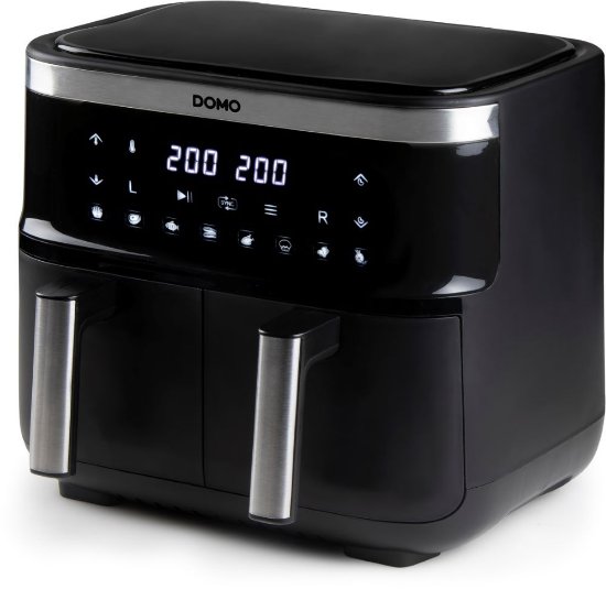 Friteza na vrući zrak DOMO DO537FR, 2850 W, DOUBLE ZONE 2 x 4 l, crna