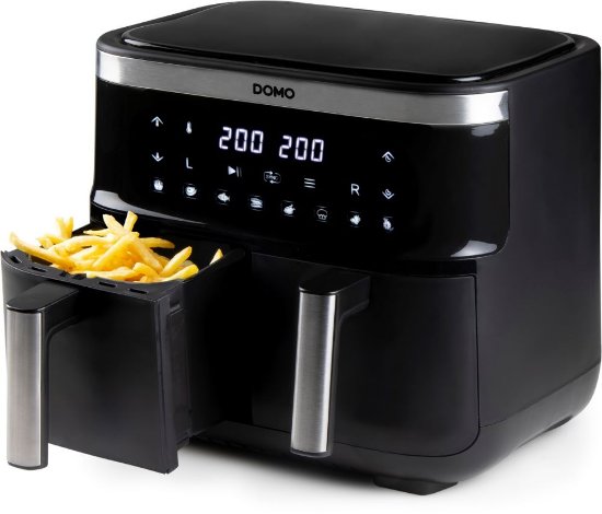 Friteza na vrući zrak DOMO DO537FR, 2850 W, DOUBLE ZONE 2 x 4 l, crna