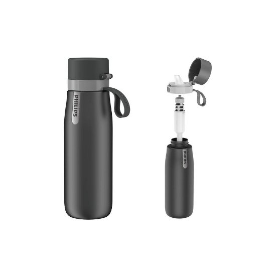 Termos Boca PHILIPS GoZero AWP2771GRR, s filterom, 0,55 l, crna