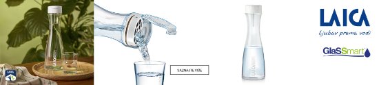 Boca za vodu LAICA GlaSSmart, staklena