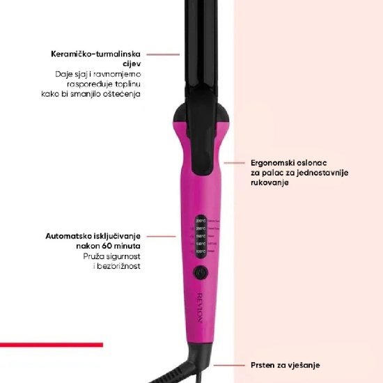 Pegla za kosu REVLON Easy Heat, crna