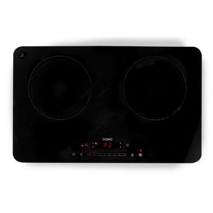 Prijenosna indukcijska ploča DOMO DO333IP, dvostruka, 2x20 cm, staklokeramika, crna