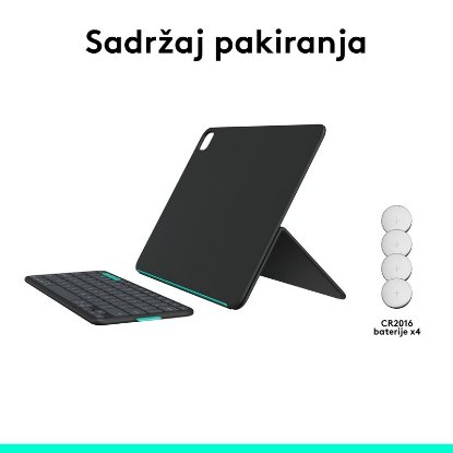 Tipkovnica za tablet LOGITECH Flip Folio V1, za ipad Pro 11 & Air 11", Bluetooth, bežična, crna