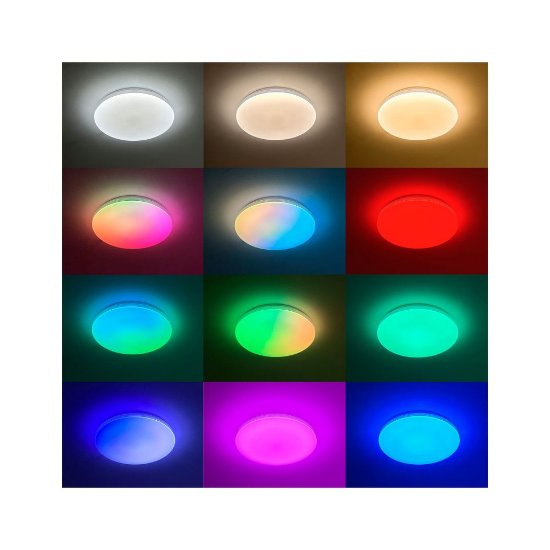 Stropna svjetiljka KSIX Boreal, RGBIC + CCT, 38,5 cm, 5600 lm