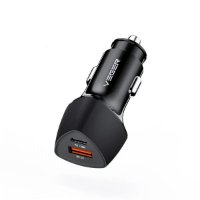 Auto punjač VEGER CC50 QC 3.0, 38W, USB, USB-C PD, crni